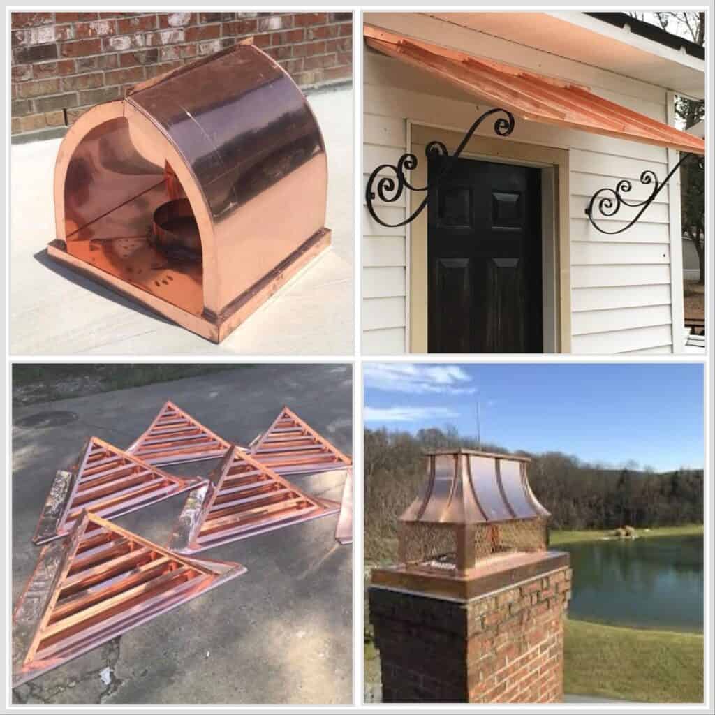 Copper Chimney Cap & Awning