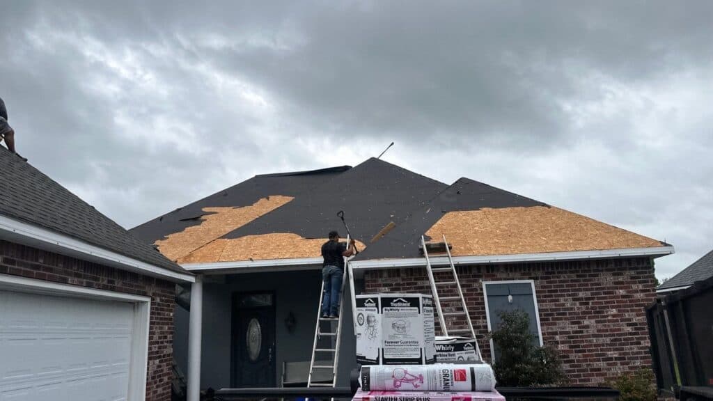 Removing old roof